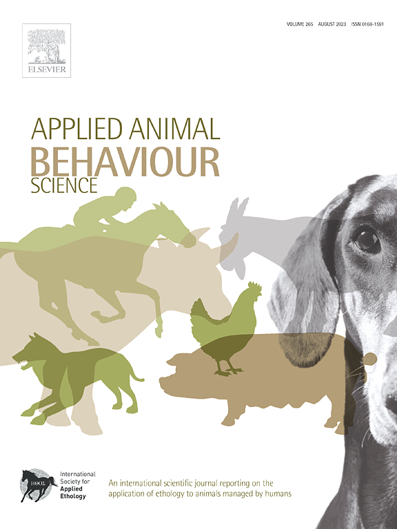Go to journal home page - Applied Animal Behaviour Science